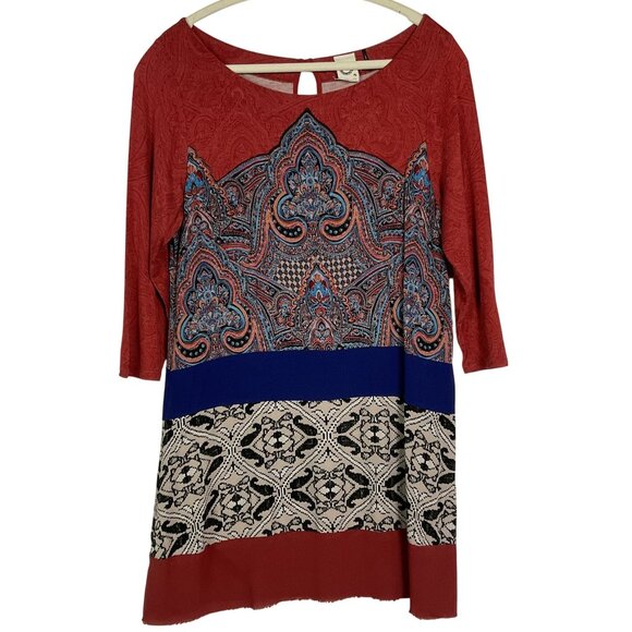 Anthropologie | Akemi + Kin Paisley Tunic Dress, Small - Picture 2 of 13